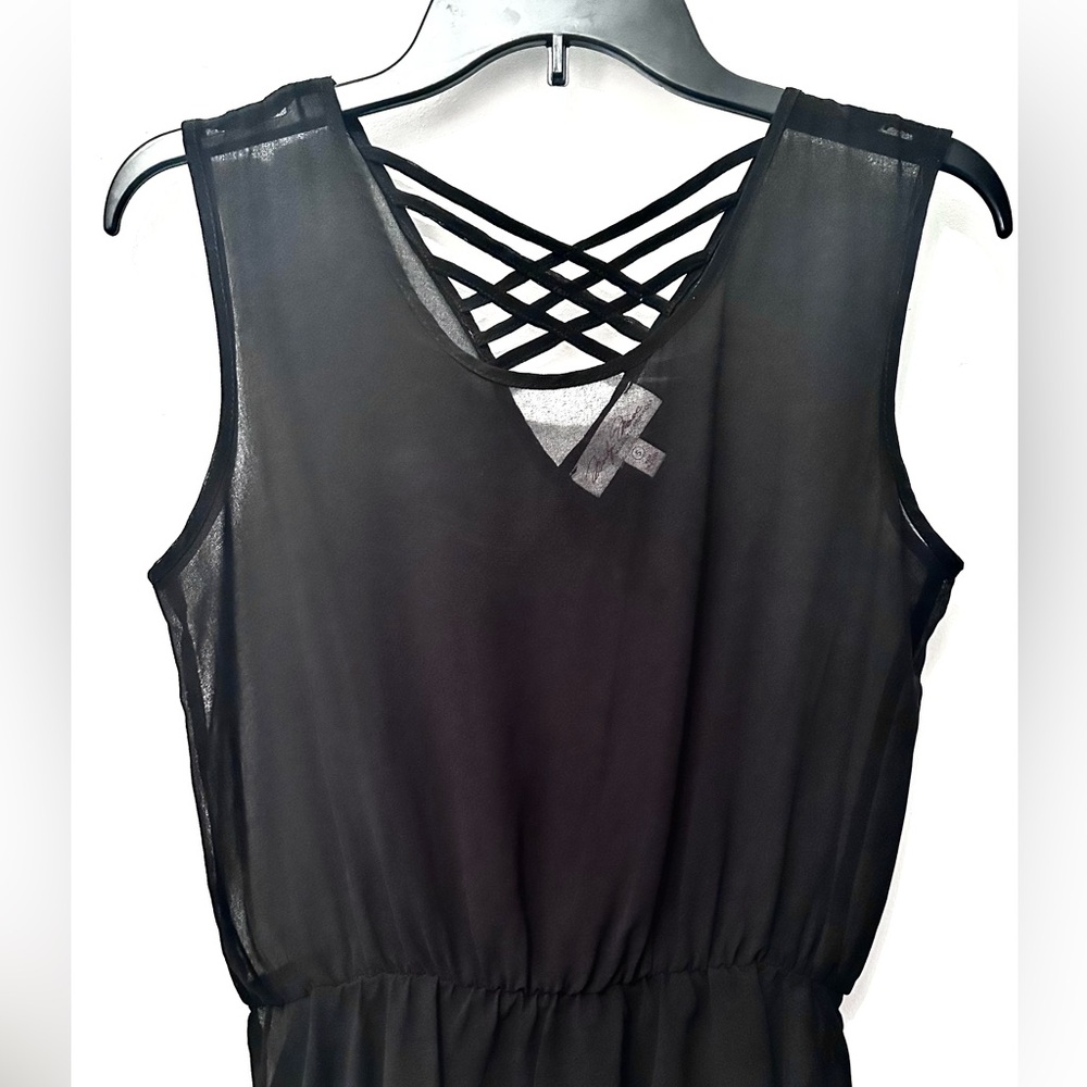 Black Sheer Sleeveless Top